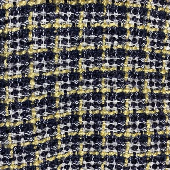 Kasper & Company Wool Blend Plaid Skirt Size 2P Black/Yellow/Grey